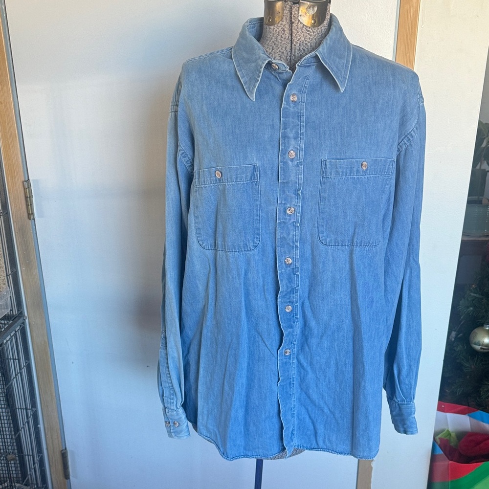 Denim Button-Up Shirt